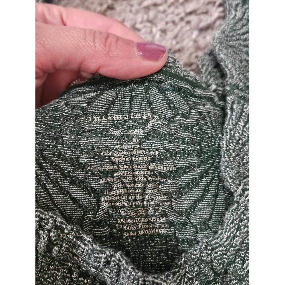Free People Love Letter Cami Tank Medium Laurel Canyon Green Stretch Wide Strap